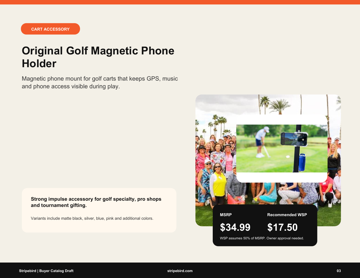 Product page from a catalog created by Sami